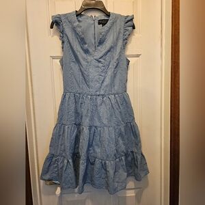 Laundry by Shelli Segal Light Blue Ruffled Mini Dress - 6